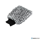 [460.100.255] Mikrofaser Waschhandschuh weiß/schwarz